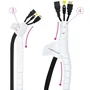 Nanocable Organizador de Cables Flexible 25 mm, Blanco, 1 m
